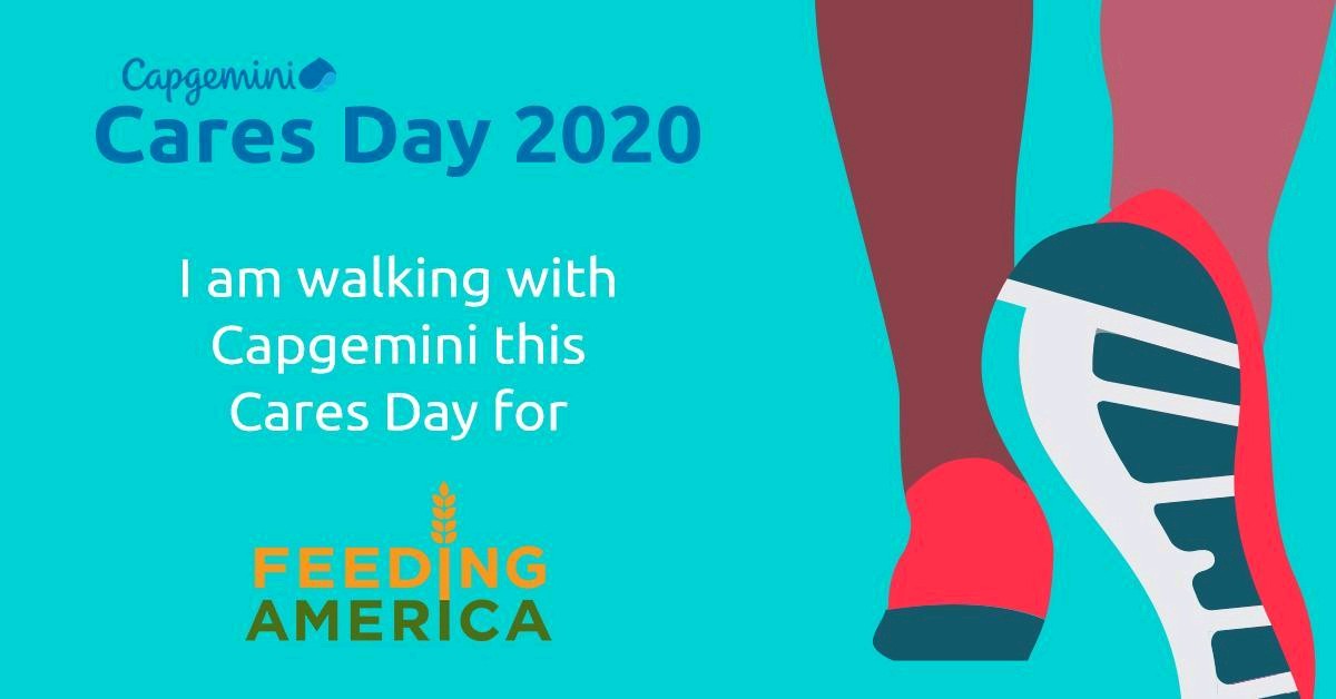 CecileLecomt's tweet photo. Glad to end the week giving back to the community for our 8th CARES day at @CapgeminiNA. Walking to support @FeedingAmerica #Caresday #4PositiveFutures https://t.co/EfVNNfMnaa