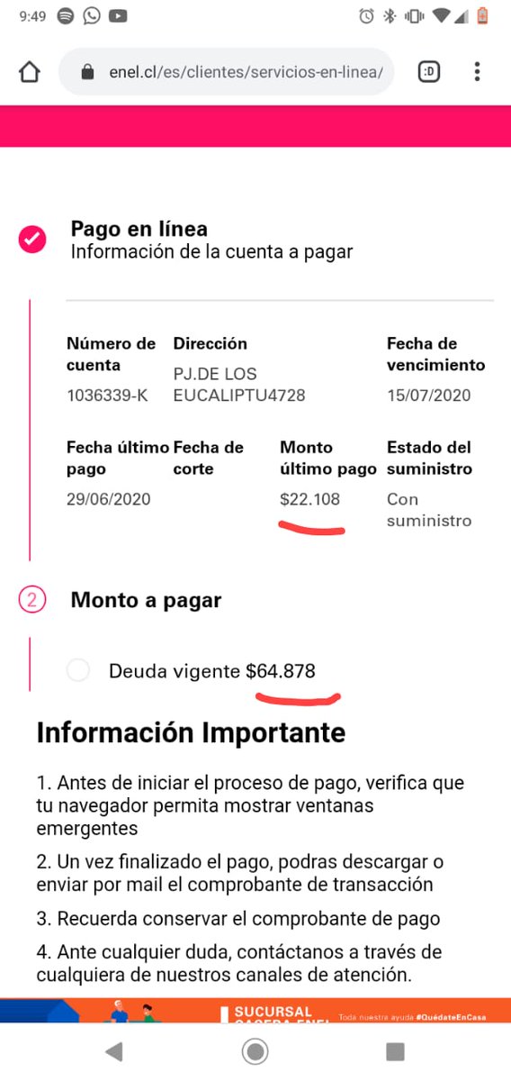 tavitapia's tweet photo. @EnelClientesCL nunca hemos pagado más de 25 mil pesos, este mes es casi el triple! Necesito una respuesta, es increíble que haya subido tanto de un mes para otro! https://t.co/xnFvCYYQ6A