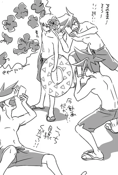 撮影現場。 