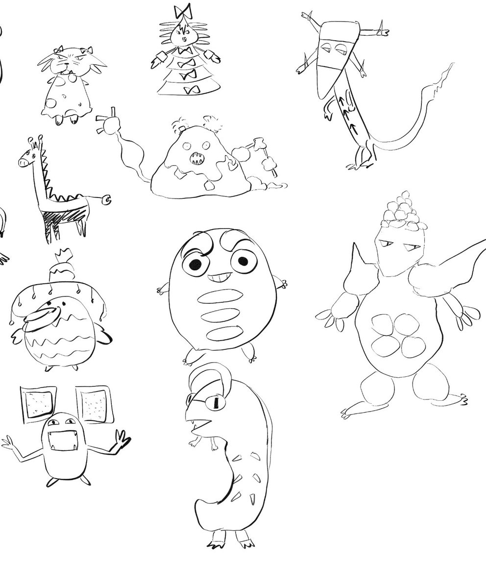 Drew some pokemon based on description alone with @katty_wack and @shhhbiscotti