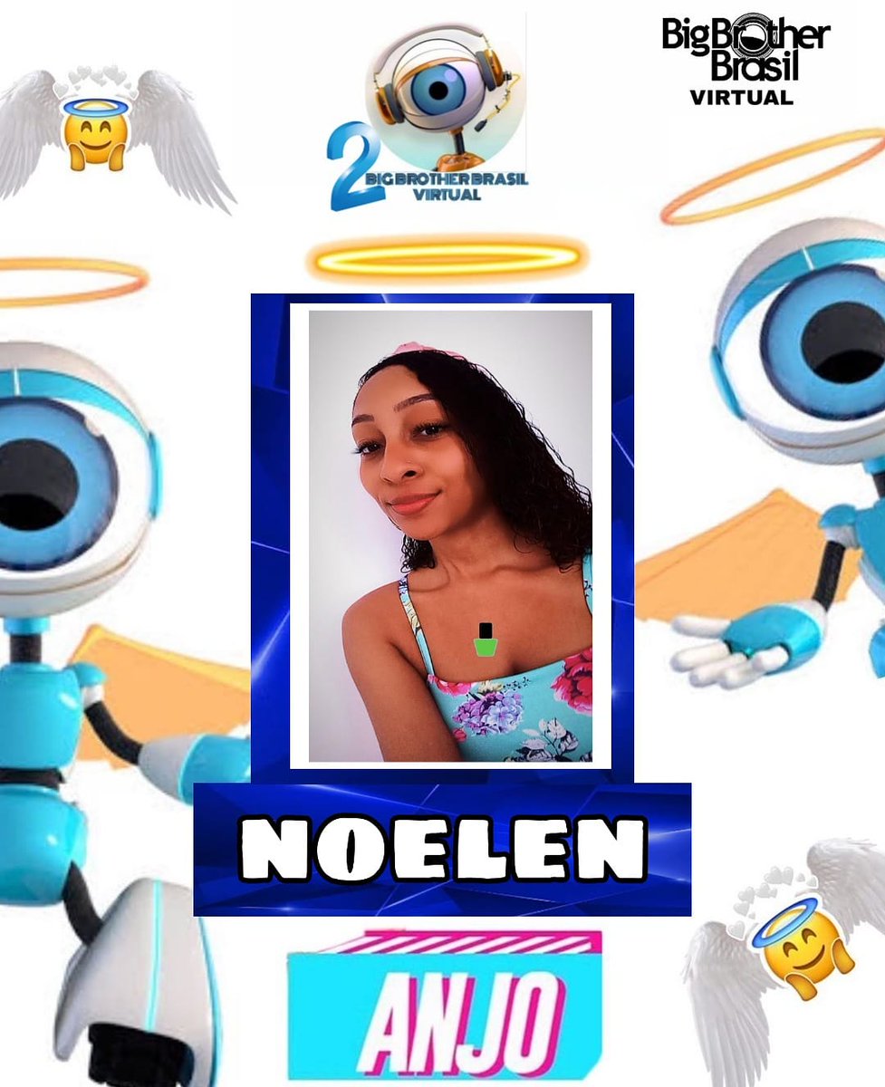 BBBVIRTUALSHOW's tweet photo. E o anjo dessa semana, com muita sorte, é a @SantosNoelen! Ela deu o monstro para Andreyna, @danrleimarinhox e pro @brunoalmeidax. E amanhã ela terá que imunizar alguém. Dêem os seus palpites. #bbbv2 #bbbvirtual https://t.co/4PFNqJDje0