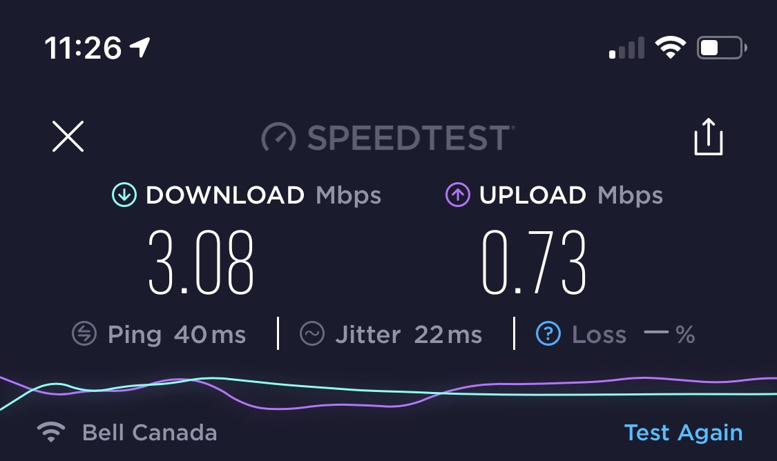 Kinicky88's tweet photo. I find it criminal that @Bell_Aliant charges 90.00 a month for this “high speed” service... https://t.co/bIRiEH84lp