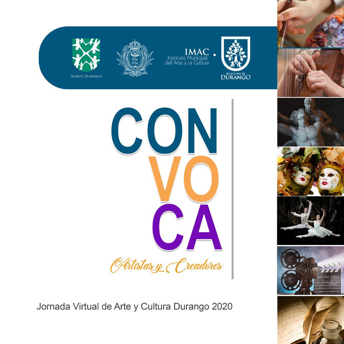 JorgeSalum's tweet photo. Con gusto quiero informar que mañana, sábado 18, en la cuenta @imac_durango se publicará la convocatoria "Jornada Virtual de Arte y Cultura Durango 2020", gracias al trabajo en equipo entre sociedad y gobierno; con lo que se ofrecerán apoyos a la comunidad artística y cultural https://t.co/aYJfCkWacl