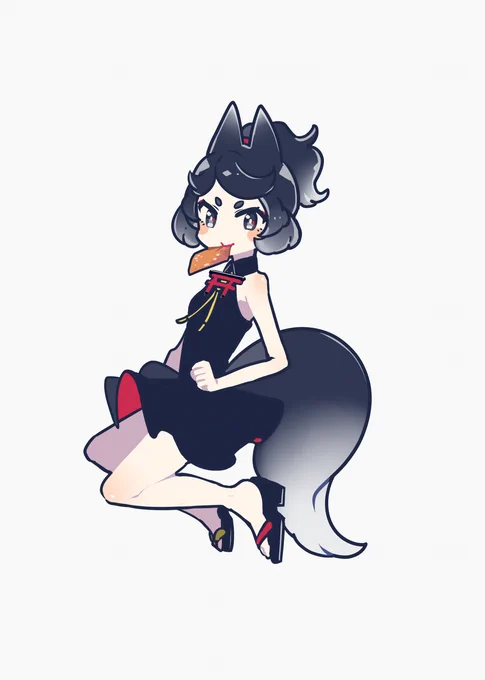 黒狐ちゃんもいるよ
#創作 