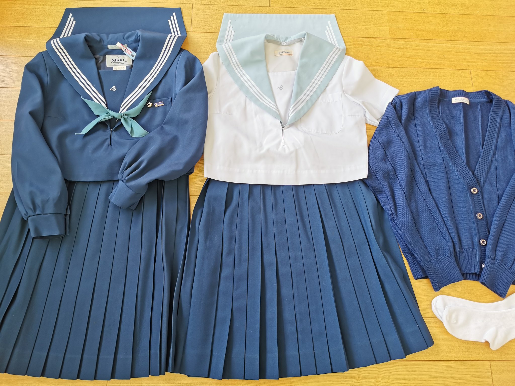 愛知県 淑徳高校・淑徳中学校 制服(セーラー服) フルセット 夏服