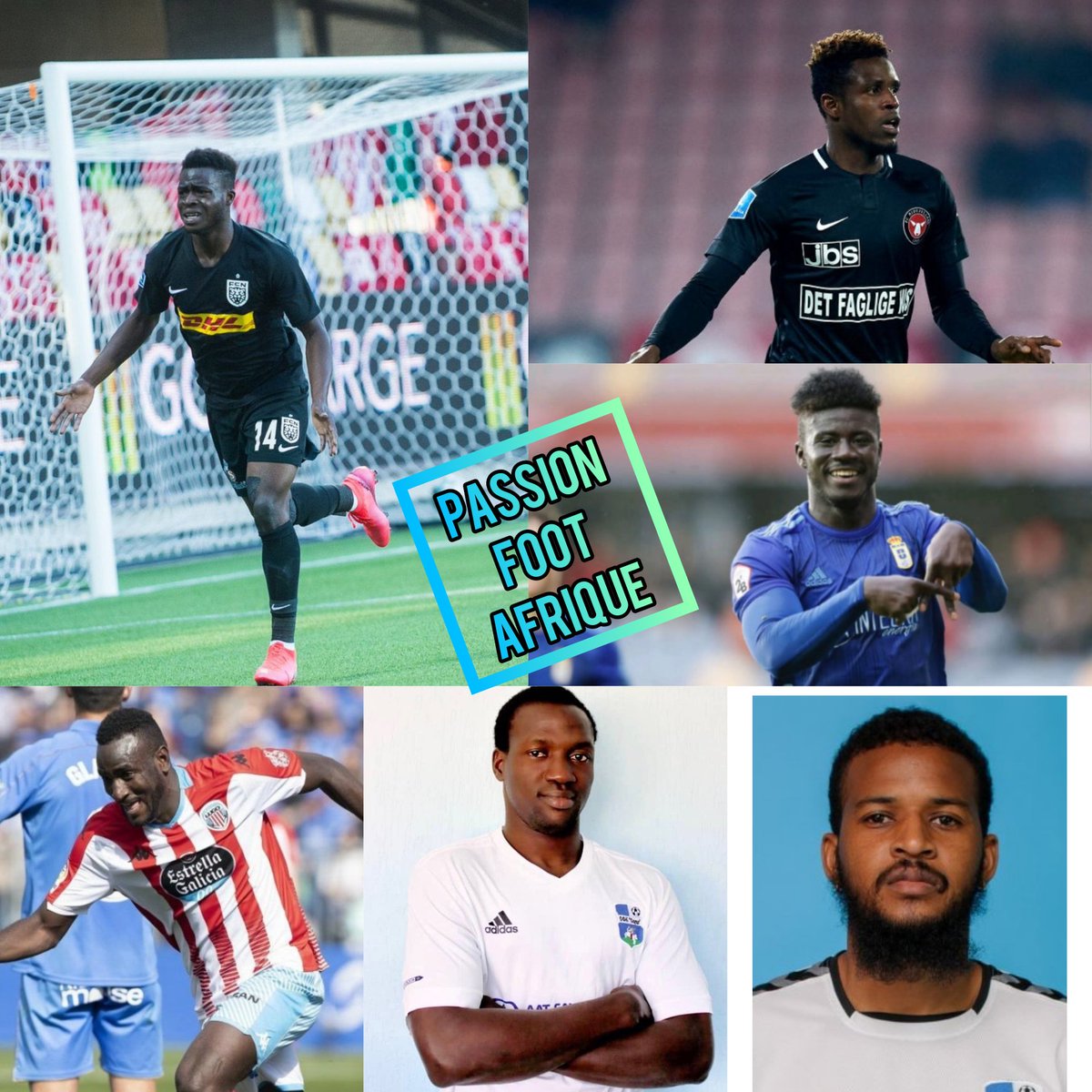 PassionfootAF's tweet photo. #Europe: Performances du jour des joueurs Africains. 17/07/2020

Kamal #Sulemana🇬🇭 (Nordsjælland) ⚽️⚽️
Frank #Onyeka🇳🇬 (Midtjylland)⚽️
Samuel #Obeng🇬🇭 (Real Oviedo)⚽️
Moctar #ElHacen🇲🇷 (Lugo)⚽️
Souleymane #Koanda🇧🇫 (Slutsk)⚽️
Abdoul #Gafar🇧🇫 (Slutsk)⚽️

#africanplayer https://t.co/0amHh9TyEP