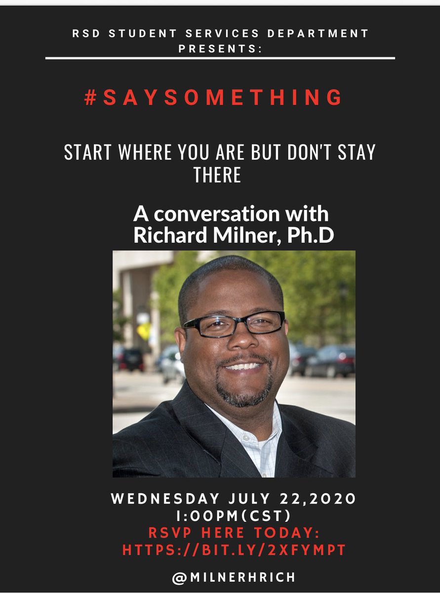 dr_tharris211's tweet photo. Up next #saysomething @MilnerHRich 

RSVP HERE: https://t.co/BZ57bpNkK7 https://t.co/RKQitTMu3X