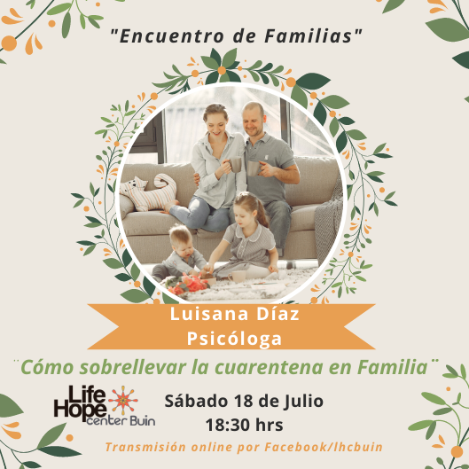 lhcbuin's tweet photo. Este Sábado 18 de Julio, tendremos una nueva invitada en nuestro programa "ENCUENTRO DE FAMILIAS"

En esta ocasión, Luisana Díaz, Psicóloga, nos trae el tema "Cómo sobrellevar la cuarentena en Familia
NO TE LO PUEDES PERDER! https://t.co/VbdjaldvVY