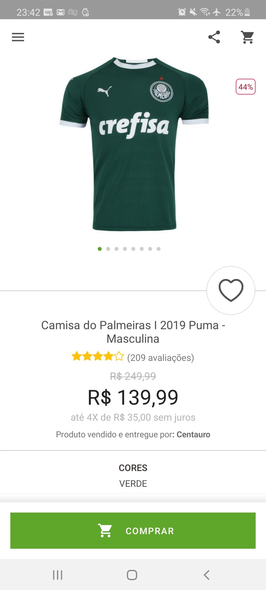 camisa do palmeiras 2019 centauro