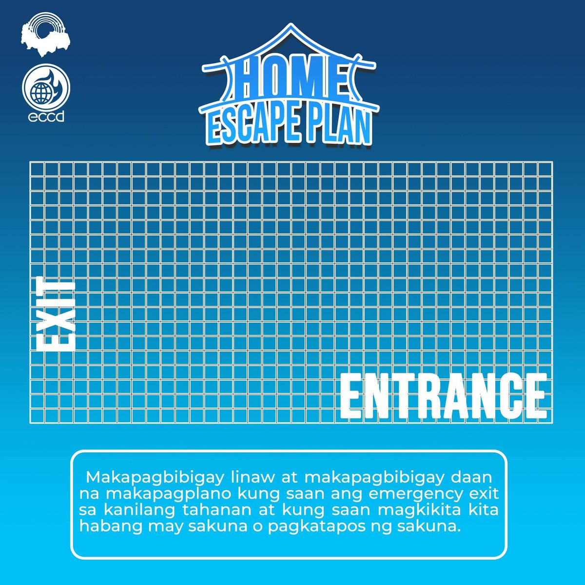PYDRRM's tweet photo. Alam mo ba kung paano makatatakas kung mayroong mga hindi inaasahang sakuna na nangyari sa inyong lugar?
Alam mo rin ba kung saan kayo magkikita ng inyong pamilya pagkatapos ng sakuna?
#PangasinanYouthForThePeople #HomeEscapePlan #MagingHanda #ParaSaKatataganAtKatapangan https://t.co/yLL2caWctI