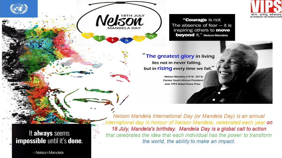 VIPS_Delhi's tweet photo. @VIPS_Delhi
18th July, 2020
*Nelson Mandela Day*🌻
#UNDeclaredDate
#UNDeclaredDay
#Vipsdelhi
#VipsInsight
#18July2020
#UnitedNations
#SaturdayImportance
#WorldAwareness
#NelsonMandelaDay
#StayHomeStaySafe https://t.co/anxzFAUYeE