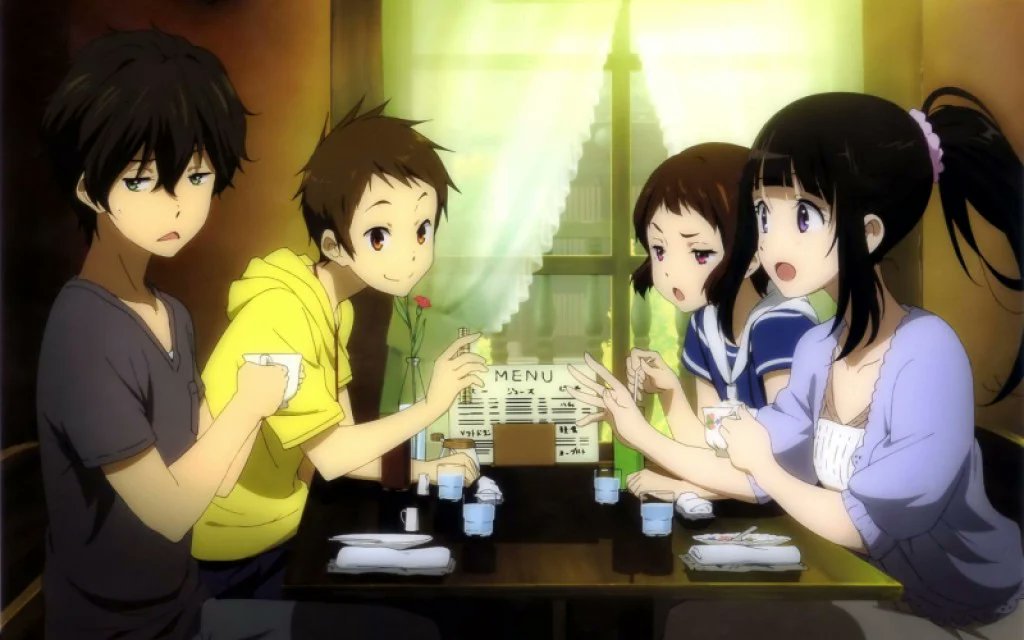 Hyouka has taught me that even if you're an introverted person who has no interests in interacting with people there will always be people out there who would like to be friends and care for you.