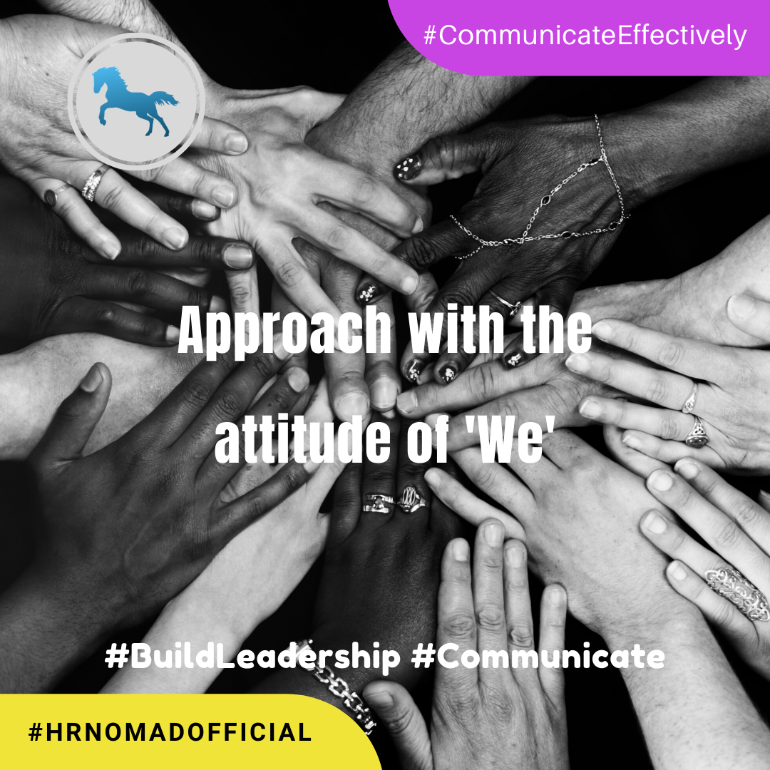 HRNomadOfficial's tweet photo. Ultimately it's the team that gets the things done; keeping 'we' in the center of communication always helps and encourages others to participate and contribute.
#HRNomadOfficial #BuildLeadership #Communicate #CommunicateEffectively https://t.co/y0iFkkWS1m