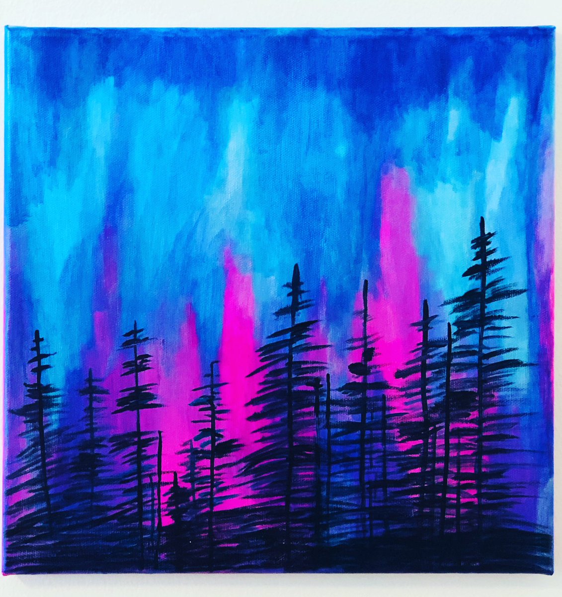 MadiVee2's tweet photo. Finished! My version of the northern lights #AuroraBorealis #steamedhams #acrylicpainting #soulpainting https://t.co/wT44qcl1OQ