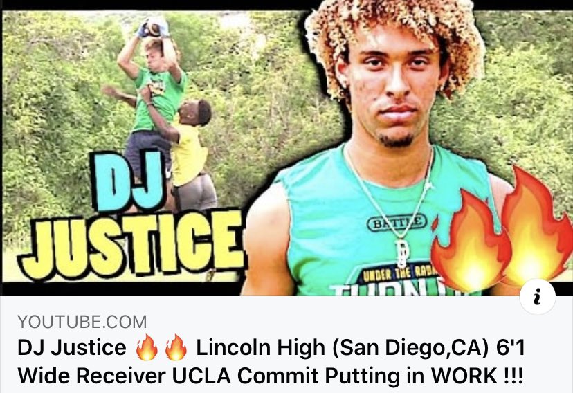UCLA commit <a href="/DJ23Justice/">DJ Justice</a> is definitely a big time weapon for <a href="/TheHiveFootball/">LINCOLN HORNETS</a>. 
youtu.be/qQCDiAH93GA