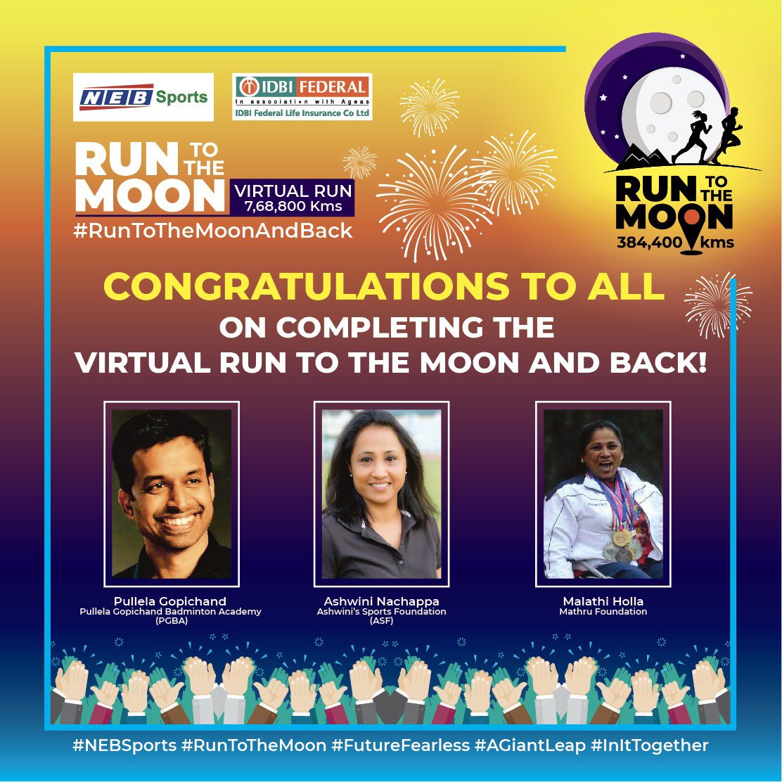NEBSportsEPL's tweet photo. CONGRATULATIONS TO ALL ON THIS EPIC JOURNEY!

#NEBSports #RunToTheMoonAndBack #FutureFearless #AGiantLeap #InItTogether #TogetherWeCan https://t.co/QYXVNxhF7w