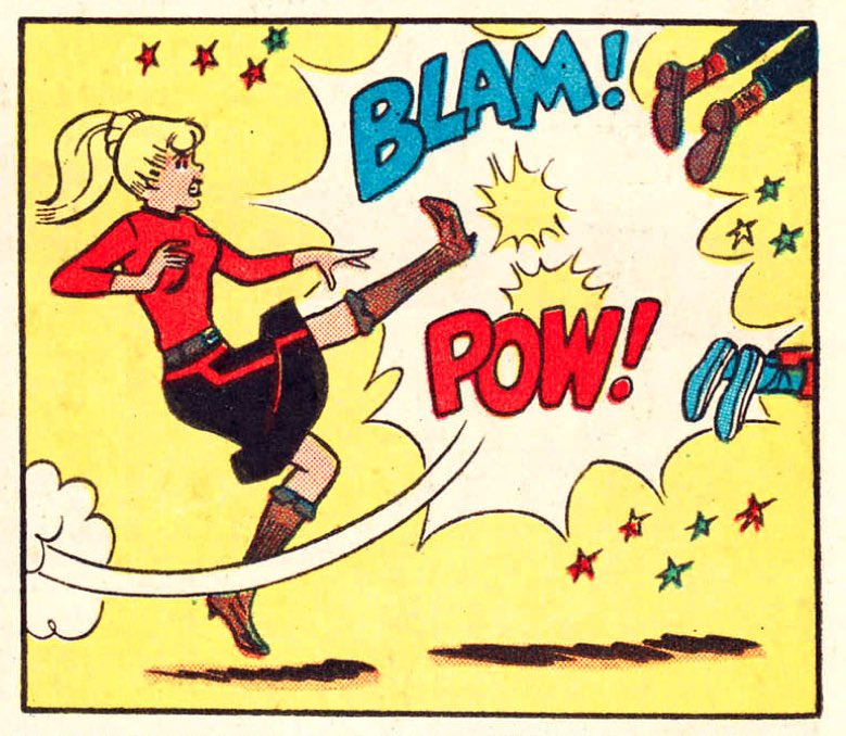 It was usually Betty who inflicted the damage, wasn't it. She sure packed a punch. 