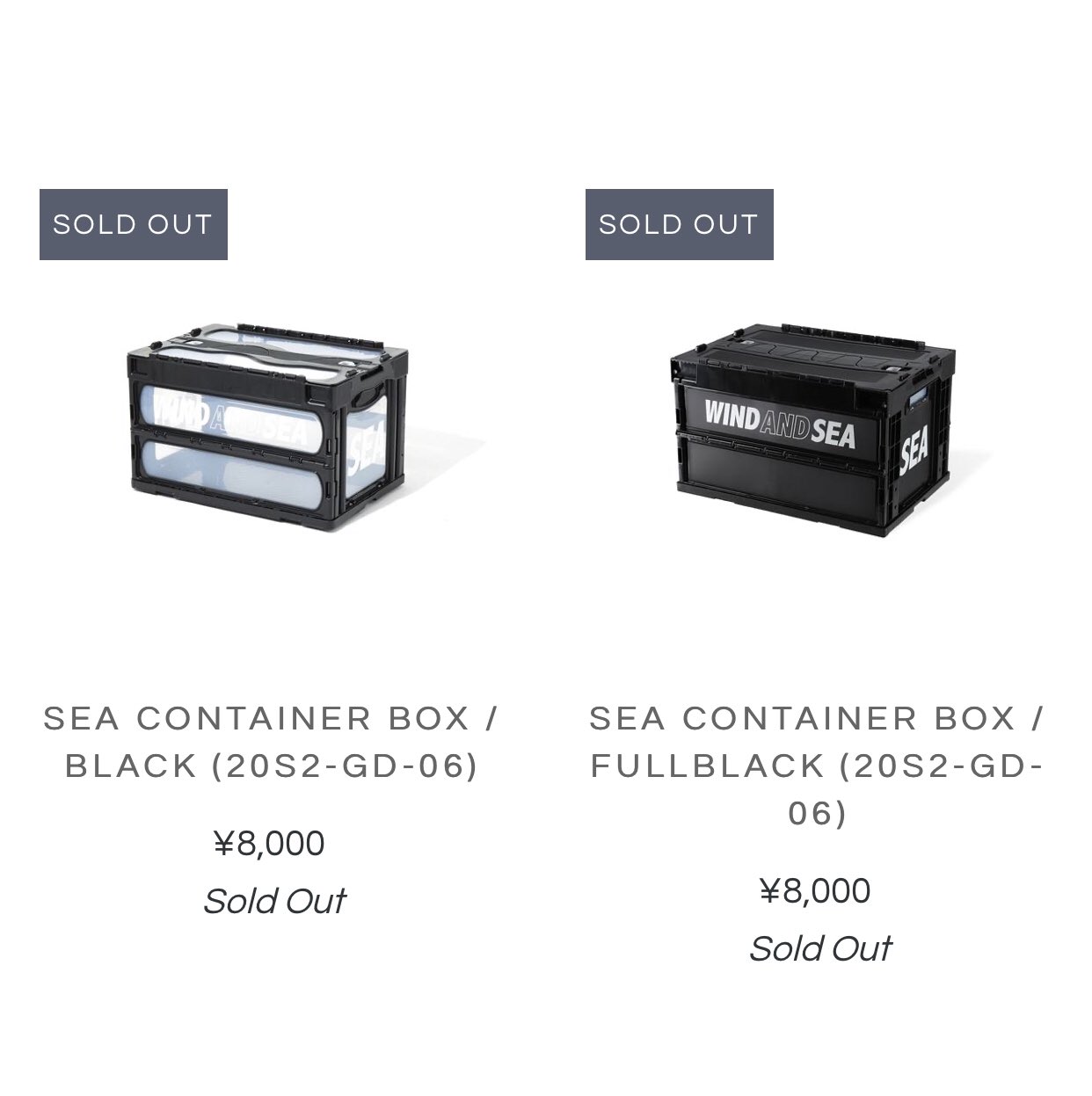 wind and sea SEA CONTAINER BOX ブラック