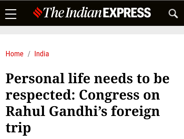 Still his party defends his foreign trips on crucial times as his personal life. Which needs to be respected. But they must not forget these issues helps BJP rise.