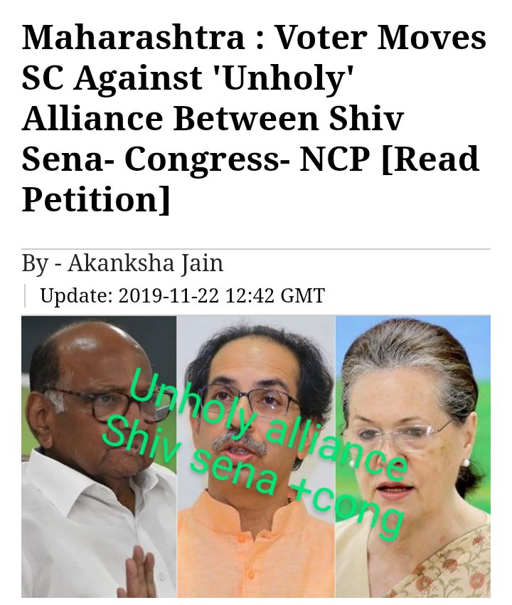 Congress dubs itself the sole advocate of secularism but didn't hesitate to form government helping shiv sena in maharashtra the party which is known for his hindutwa politics.