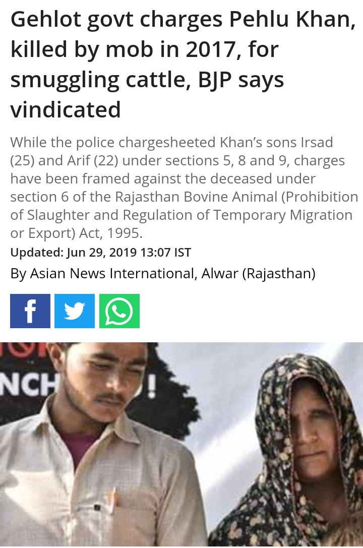 In Rajasthan it pledged to give justice to Pehlu khan lynched by a mob of Gau rakshaks but after coming to power by garnering muslim votes. they charge sheet the victim and his family.