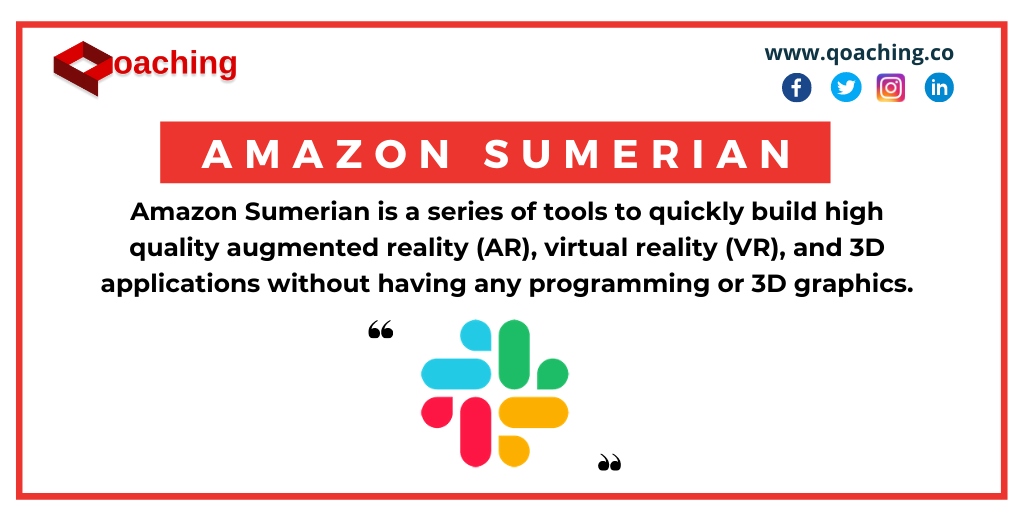 qoaching's tweet photo. What is Amazon Sumerian?
#aws #amazon #amazonwebservices #amazonsumerian #ar #augmentedreality #vr #virtualreality #programming #programmer #graphicdesigner #3d #graphics #3dgraphics #hd #automation #cloud #it #tech #technology #ai #ml #datascience https://t.co/4mayYWLd0w