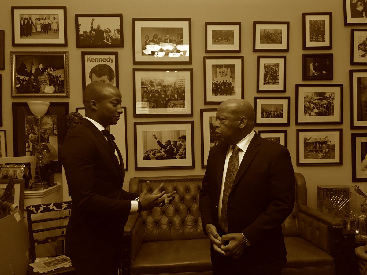 In my last conversation with Mr. Lewis, we talked about social injustice on trump's watch.

But he was unworried. He told me we will win. And that young people will lead the way.

The last thing he said was, "Be hopeful. Be optimistic. Be brave."

RIP, King. 

#JohnLewis