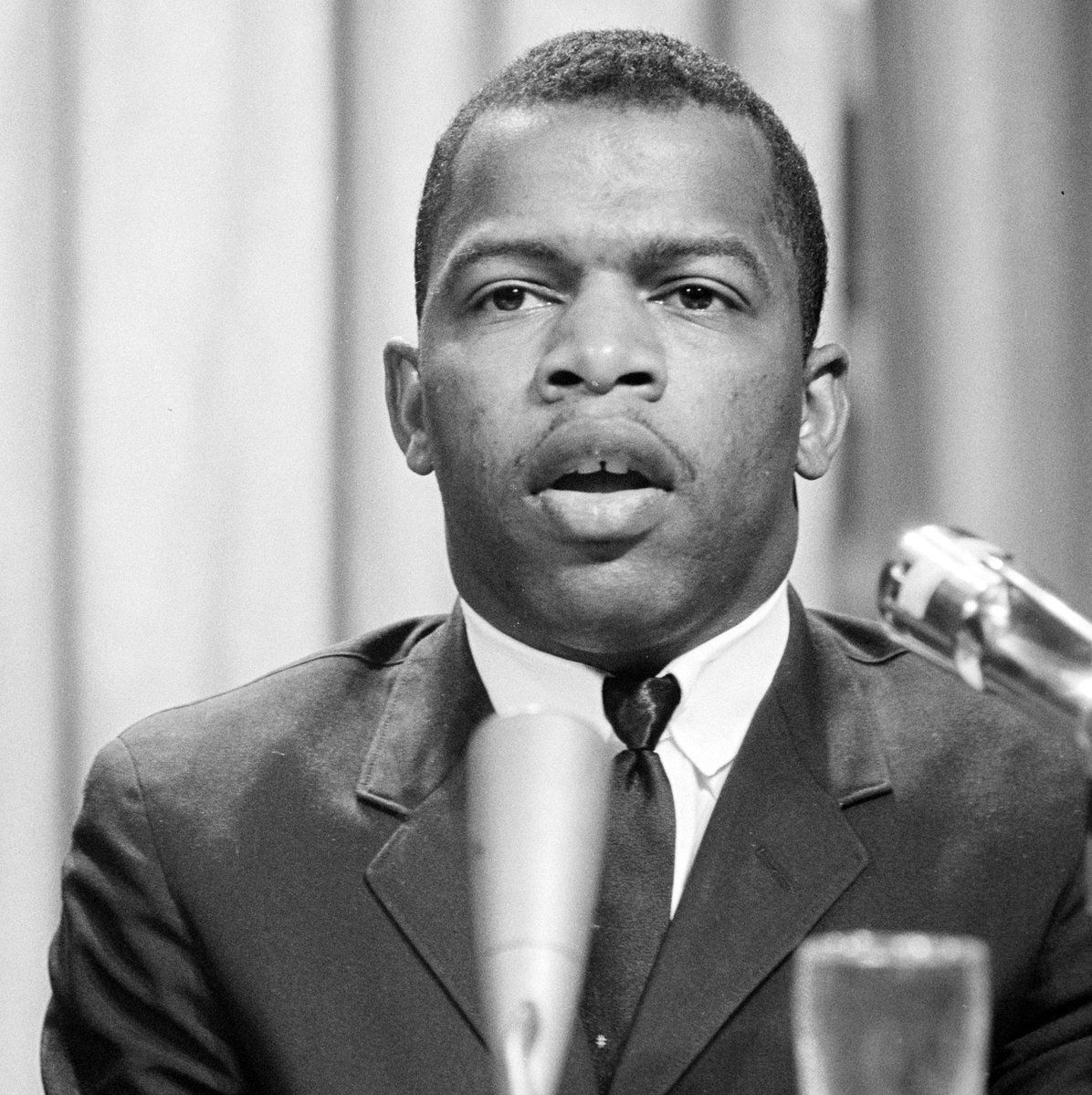 Photo of John Lewis in his 20s.