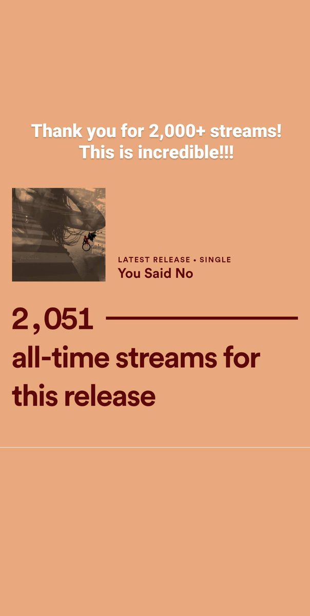 Orphielofficial's tweet photo. Thank you for 2,000+ streams!
This is incredible! https://t.co/URFdPL6PNc