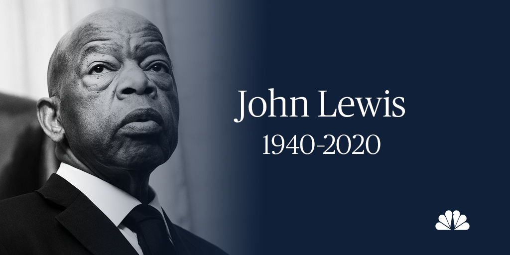 BREAKING: Rep. John Lewis, civil rights icon, has died at age 80 after a monthslong battle with cancer, a Democratic official says.  https://nbcnews.to/3eMhNW0 