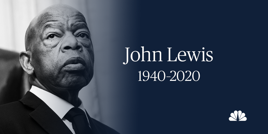 NBCNightlyNews's tweet photo. BREAKING: Rep. John Lewis, civil rights icon, has died at age 80 after a monthslong battle with cancer, a Democratic official says. https://t.co/l3C4Ovl8mN https://t.co/SJNx28EgU2