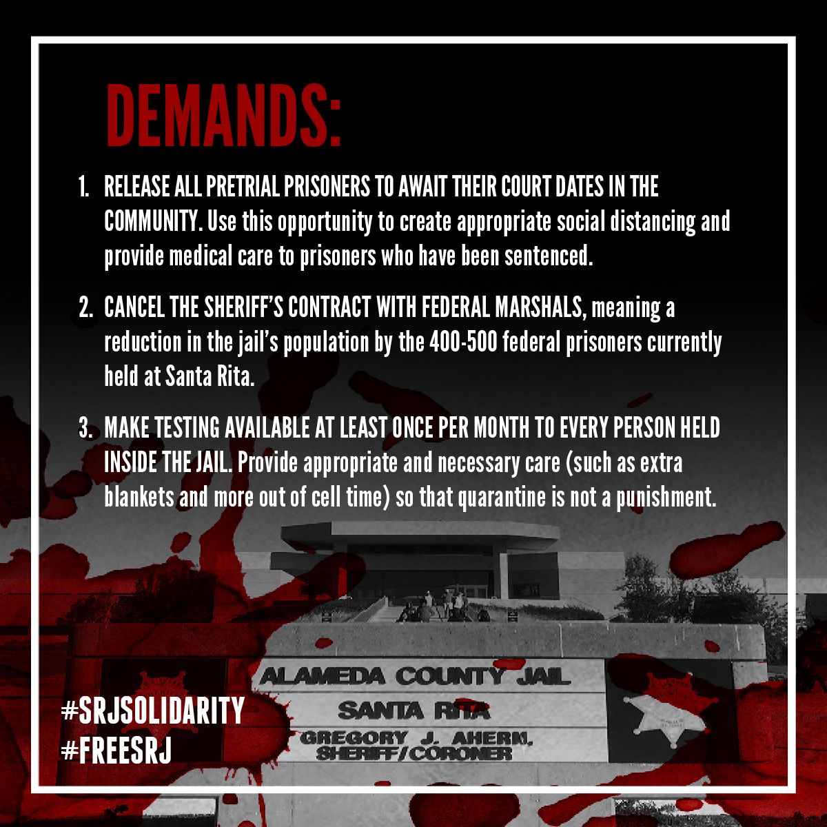 ellabakercenter's tweet photo. Join us on Monday and please WEAR BLACK. #FreeSRJ #SRJsolidarity #DefundACSO #DefundTheDA https://t.co/7QNrYyq1rv