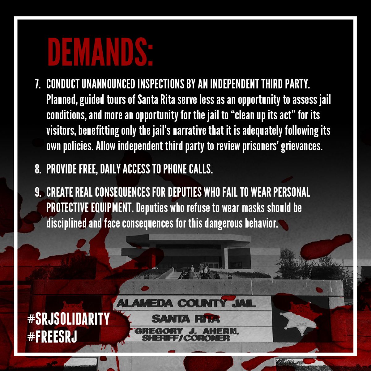 ellabakercenter's tweet photo. Join us on Monday and please WEAR BLACK. #FreeSRJ #SRJsolidarity #DefundACSO #DefundTheDA https://t.co/7QNrYyq1rv