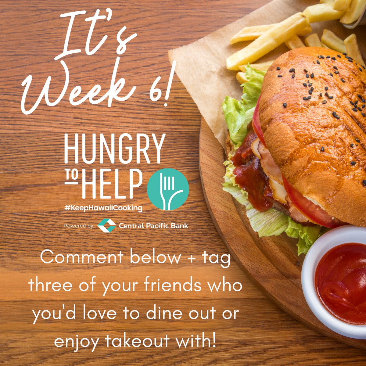 risingtide_hi's tweet photo. Are you Hungry To Help #KeepHawaiiCooking? This promotion is only on Instagram! Powered by @CPBHawaii. https://t.co/9DWHmzkoPL