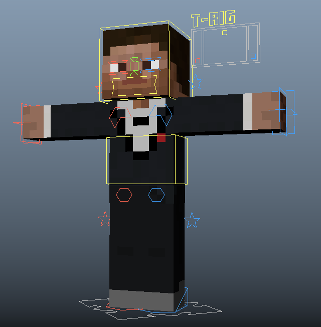 Blend Swap  Trainguy's Minecraft Player Rig: Version 2