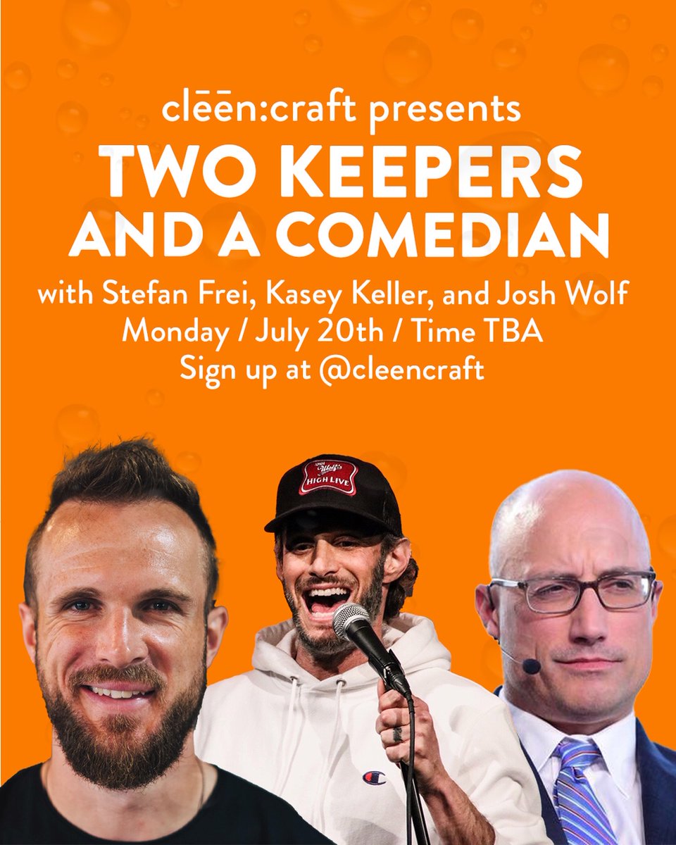 Sign up now! instagram.com/cleencraft/ Join me on Monday with @Stefan24Frei and @KaseyKeller18, two legendary goalkeepers, for a live stream chat! Sign up for an exclusive invite over at @cleencraft! Giveaways, soccer insights, life in the bubble...who knows what else!