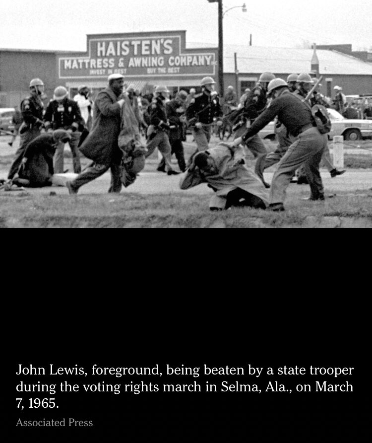 ezrateach's tweet photo. @JoyAnnReid We lost a great man today, a brave man who contributed immeasurably to the advancement of civil rights. And yet we are still seeing the police beating up protestors marching for racial justice. It is time we all stand up to the bigotry of those in power like John Lewis did. https://t.co/YQDpwekayX