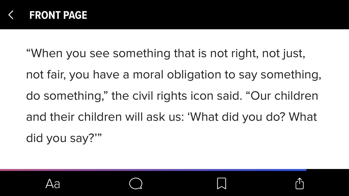 RIP John Lewis. Thank you for a life of leadership, service, &amp; your fight for civil rights.