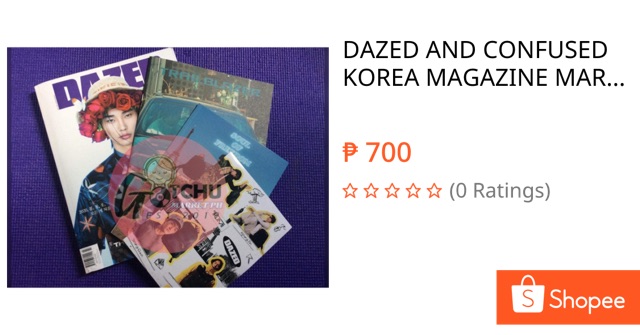 GotchuMarketPH's tweet photo. Selling DAZED AND CONFUSED KOREA MAGAZINE MARCH ISSUE. Get it on Shopee now! https://t.co/U3McAyN7bh #ShopeePH https://t.co/nRdEt0gxpt