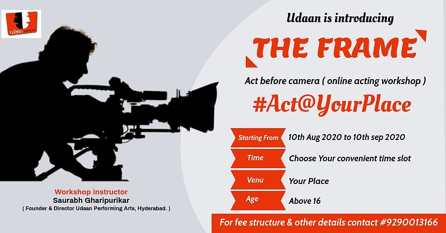 gharipurikar's tweet photo. @YourPlace @YourTime
For more details write us on udaan.arts@gmail.com or contact #9290013166 
#ActingWorkshop #actingclassesinhyderabad #ActingFromYourPlace #actingfromhome #actforyourself https://t.co/F9NGJoIKaN