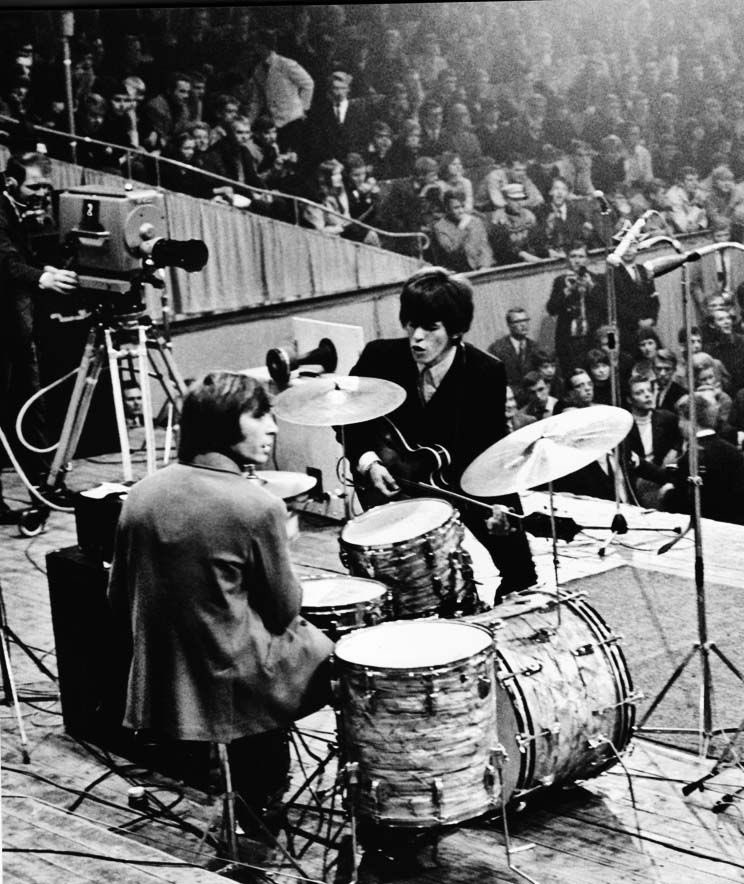"I’m continually thankful - and more so as we go along - that we have Charlie Watts sittin’ there, you know?...There’s nothing forced about Charlie, least of all his modesty. It’s totally real. He cannot understand what people see in his drumming.” - Keith