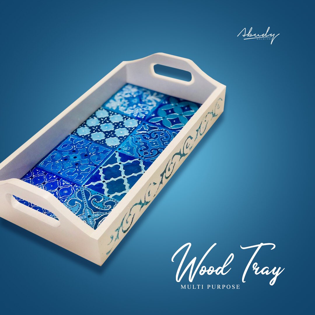 AbudyMaldives's tweet photo. Good morning ๐
Size: XS
Pattern: mix
Color: ocean blues
#handpainted #multipurposetray #madeinmaldives #homedecor #homedecorideas #homeinspiration #dhivehiufehdhun #dhivehiufehdhumeh
#abudymaldives2020 #breakfasttrays #tilearttray #dhivehiufehdhun #amillaufehdhun https://t.co/MgQk9416Xr