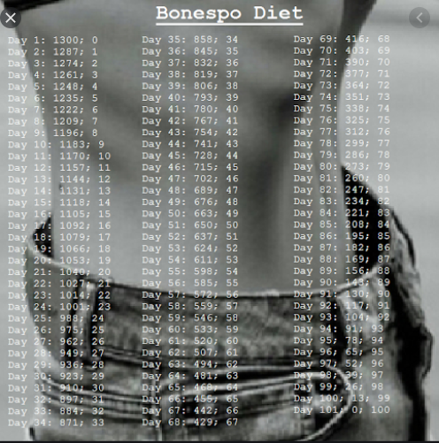 ProAnaThinblog's tweet photo. Pinning this post until I finish the bonespo diet!!

Cw: 109 lbs

I'll retweet this and put my calorie intake and weight!! :) https://t.co/o4KqlycXDl