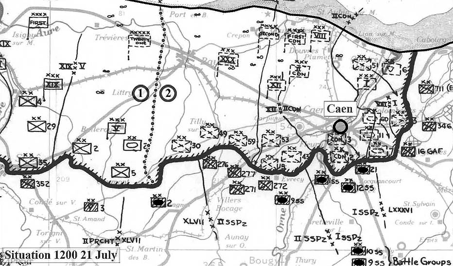 On 21 July 1944, Montgomery ordered Dempsey to shut down operation Goodwood, as the Canadians infantry had completed the capture of Caen.