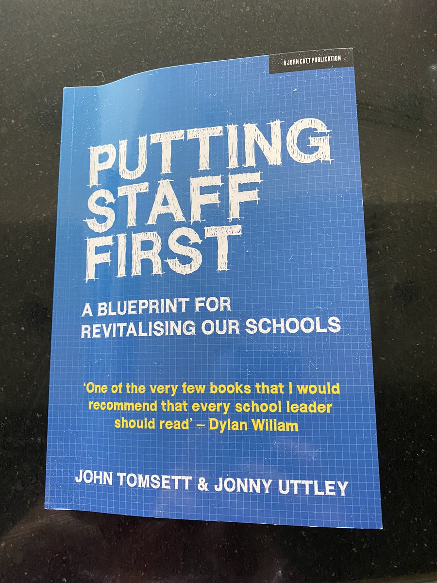 MrsWraithmell's tweet photo. Just finished #PuttingStaffFirst what a brilliant book by @johntomsett & @JonnyUttley thank you for writing an inspiring book, I couldn’t put it down. A great leadership ethos which I hope to build into my own leadership ethics - thank you #CPD #Reading #EduTwitter #StaffFirst https://t.co/DmUKGkqYra