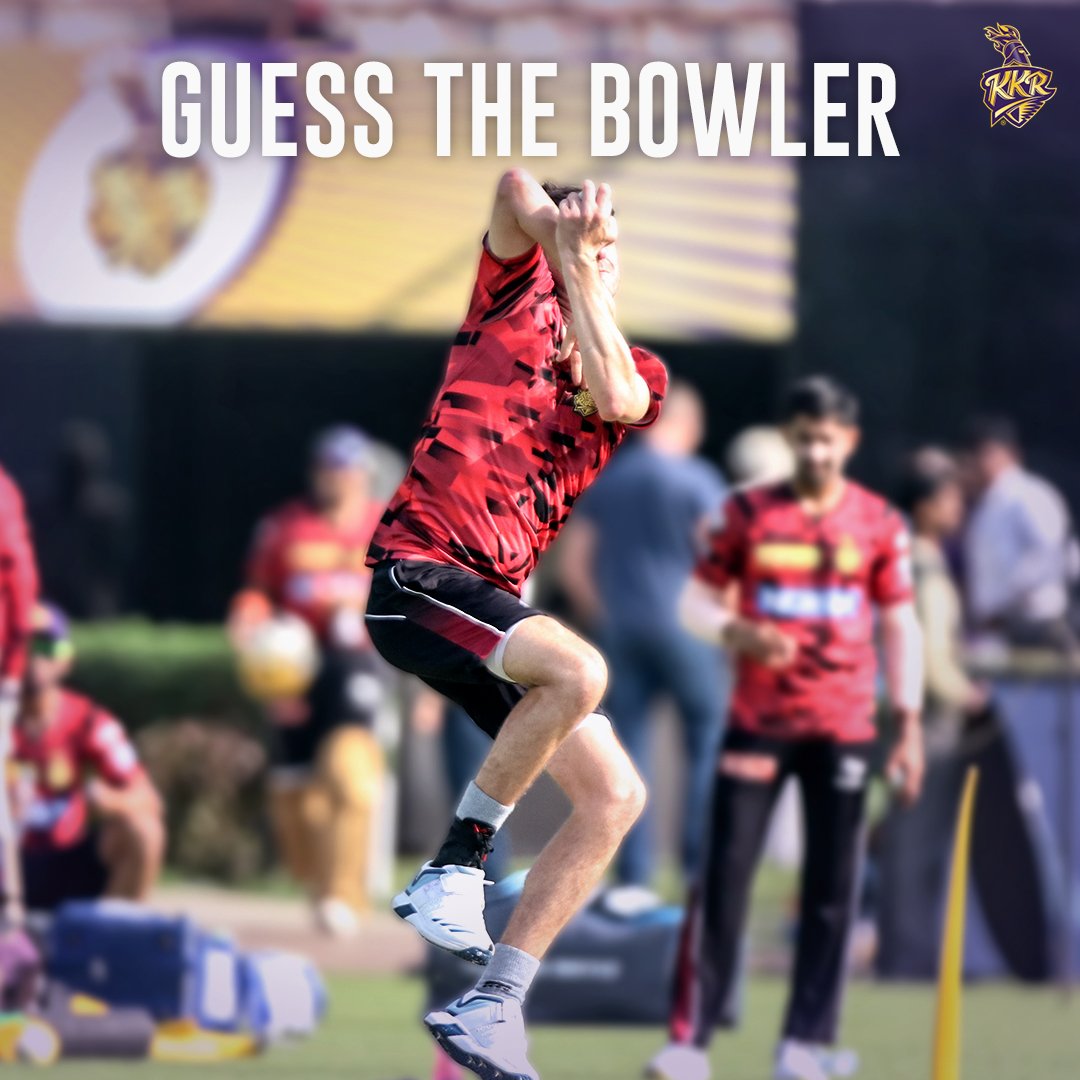 KKRiders's tweet photo. Watch out for your stumps! ๐
Our left arm quick has his target set ๐ฏ
#GuessTheBowler ๐ฅ
#KKR #KolkataKnightRiders #Cricket #IPL https://t.co/QcxtBIxTcD