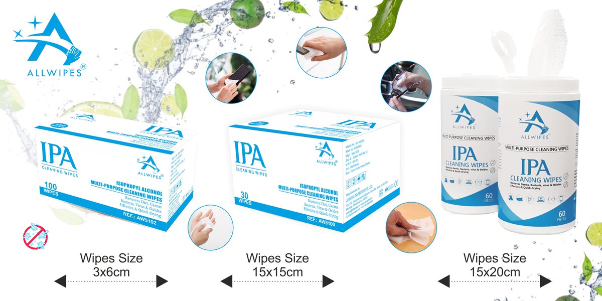 allwipesindia's tweet photo. If You Want To Buy Single Products Of IPA Multi-Purpose Cleaning Wipes. Buy it now: https://t.co/TPknIpbLPP
✅ISO, CE Certified.
✅FDA Approved
.
#IPAwipes #alcoholwetwipes #sanitizingwipes #allwipes https://t.co/GKN5YZPLKC