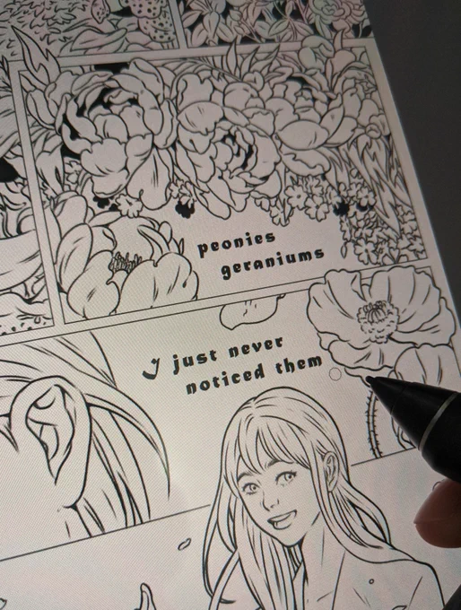"specifically peonies, you draw those way too often" 