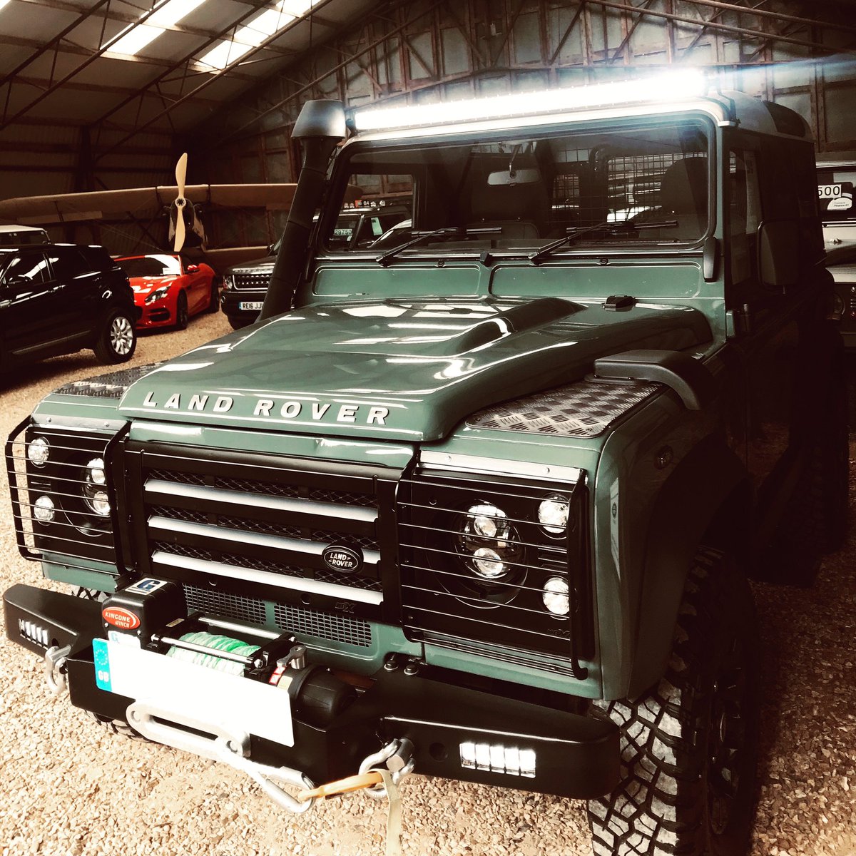 All the gear.....
.
.
.
#jamesfrenchlandrover #landrover #defender #defender90 #defender110 #defender2020 #landylife #offroad #customized #countrylife #biplane #discovery #jaguar #jaguarftype #hanger #aboveandbeyond… instagram.com/p/CCx8oYqjfik/…