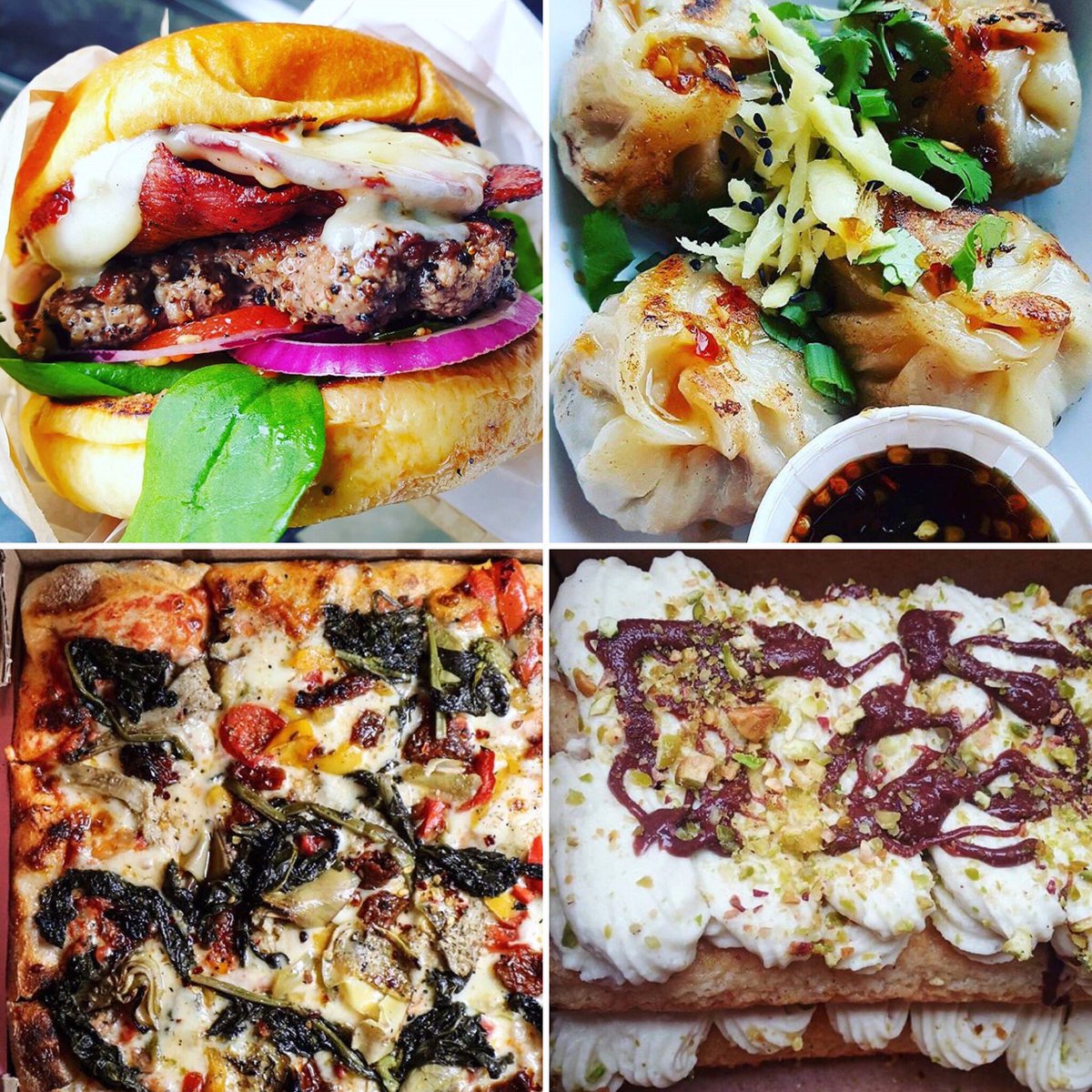 GRUBMCR's tweet photo. Morning! 
Here’s what we’ve got going on today at #GRUBFoodFair! 
Burgers, dumplings, pizza and tiramisu.
We’re kicking off at 12 and going until late! https://t.co/VABM0EnhTL